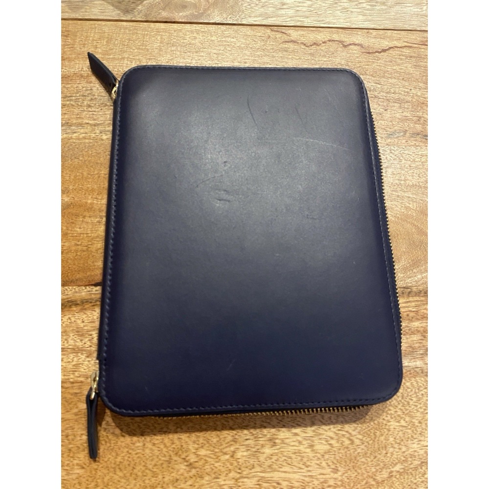Mark & Graham Leather ESSENTIAL TECH FOLIO, Navy Blue